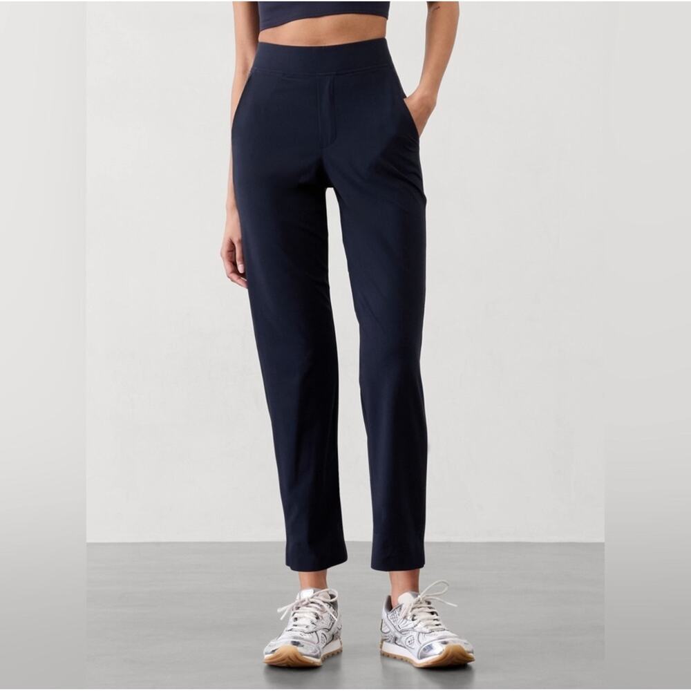 Athleta Pants Womens 0 Navy Blue Brooklyn Mid Rise Ankle Classic Commute Casual